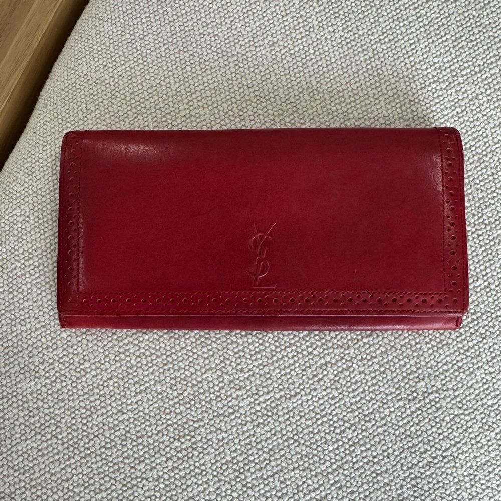 Yves Saint Laurent Crimson Leather Accessory
